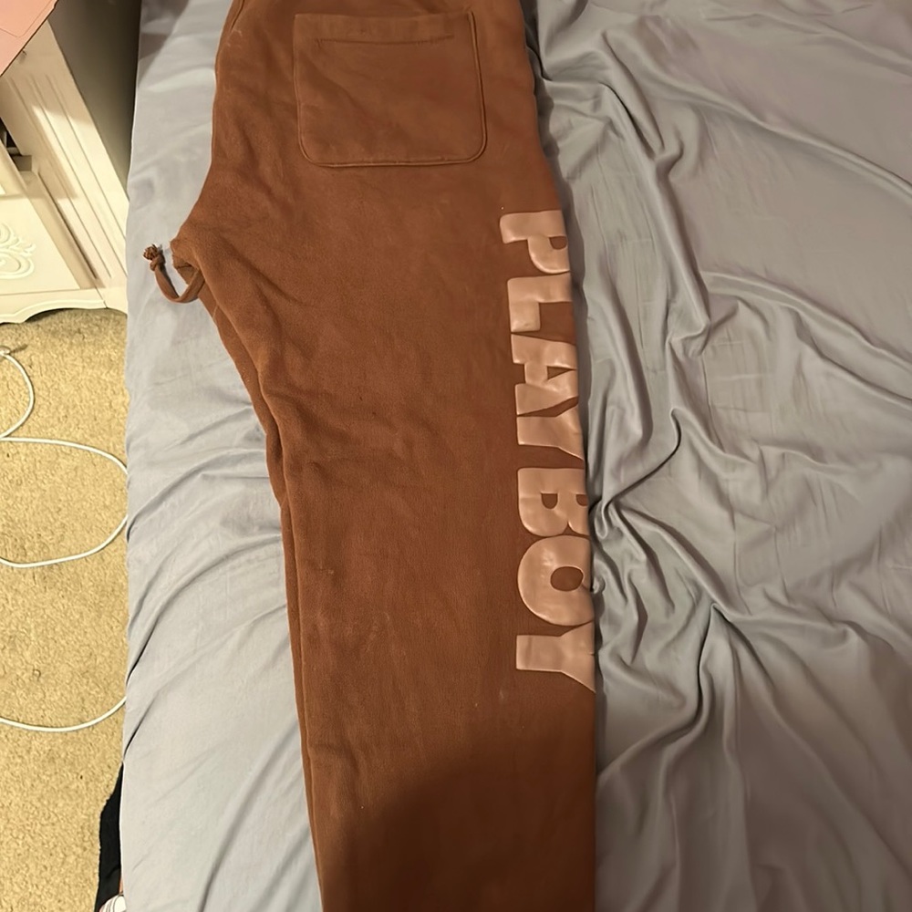 Brown playboy joggers
